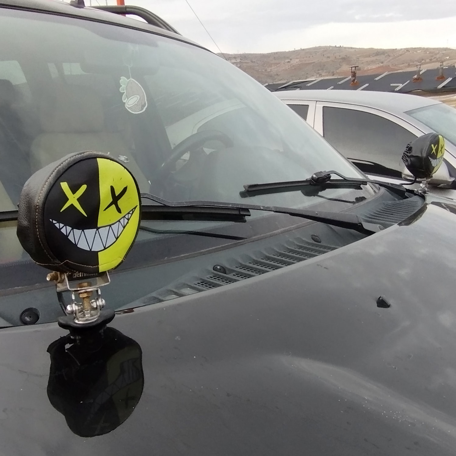 Off Road Led Sis Lamba Kılıfı - Çift Renk Gülen Yüz